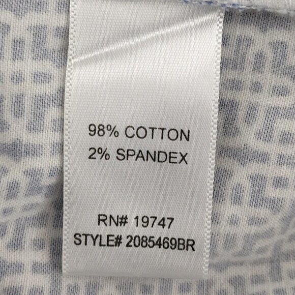 Women's COUNTERPARTS Blue/White, Front Zip, Casual Mid-Rise Pants; Size 10 - Picture 4 of 5